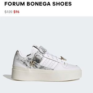 Adidas Sneakers-FORUM BONEGA SHOES (size 7) Cloud White/Gold Metallic